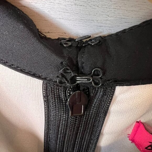 Betsey Johnson Dress Womens SZ 2 Black and Tan Lace with Peter Pan Collar Pinup - Picture 14 of 16